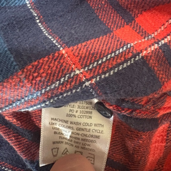 Levi's Men's Casual Red and Blue Plaid Shirt - Picture 4 of 5